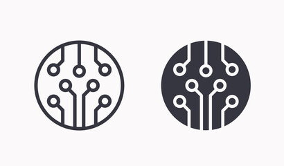 Technology icons. Vector illustration isolated.