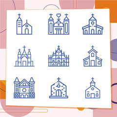 Fototapeta premium Simple set of 9 icons related to kirk