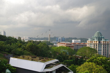 シンガポール　セントーサ島　マーライオンタワーからの景色