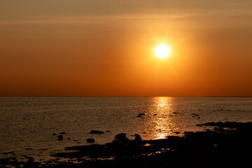 Sunset over Gulf of Finland.