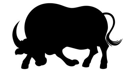 Silhouette of bull