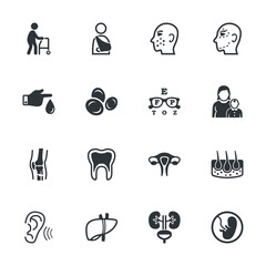 Fototapeta premium Medical specialties icons - Set 1