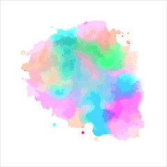 splashes of paint watercolor on white background.Vector Eps10