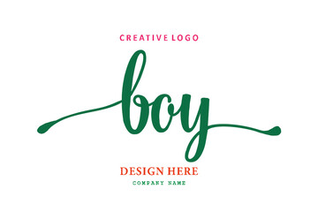 pharmacy logo composition of the letter BOY is simple, easy to understand and authoritative