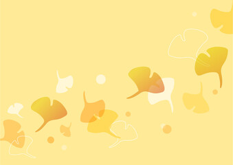 秋のイチョウ　背景イラスト