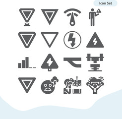 Simple set of tensile related filled icons.