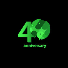 40 Years Anniversary Celebration Vector Template Design Illustration