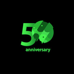 50 Years Anniversary Celebration Vector Template Design Illustration