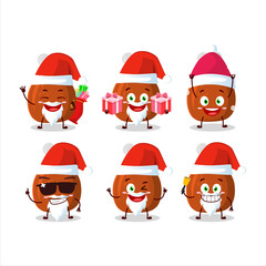 Santa Claus emoticons with turkey thighs cartoon character