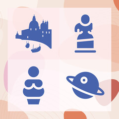 Simple set of venus related filled icons