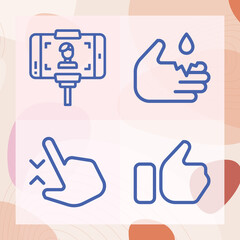 Simple set of occupied related lineal icons