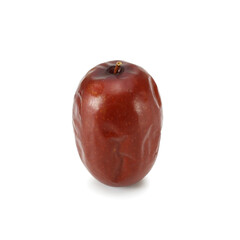 Red dried jujube with isolated on white background