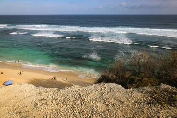 A wide angle shot at Pandawa Beach, Bali