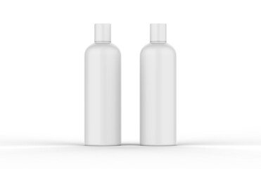 Cosmetic bottle mockup for cream, soap, foam, shampoo, lotion, gel. Cosmetic product on isolated white background, 3d illustration