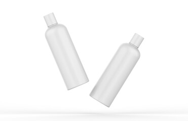 Cosmetic bottle mockup for cream, soap, foam, shampoo, lotion, gel. Cosmetic product on isolated white background, 3d illustration