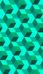 Obraz premium Abstract vector cube. Endless seamless pattern from multicolored cubes. Modern graphic design.