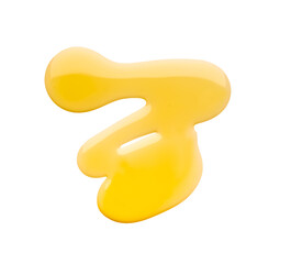 Spilled olive oil on white background