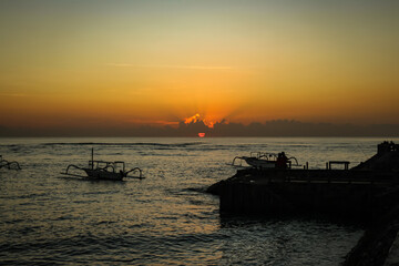 Obraz premium Sunrise at Sanur Sindhu Beach