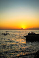 Fototapeta na wymiar Sunrise at Sanur Sindhu Beach