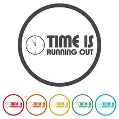 Time is Running Out ring icon, color set