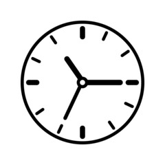 clock vector flat illustration isolated