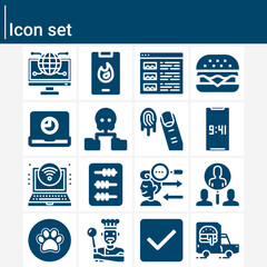 Simple set of look into related filled icons.
