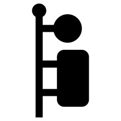 
A train signal for rail crossing 
