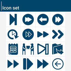 Fototapeta premium Simple set of forth related filled icons.