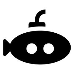 
Glyph design icon of submarine

