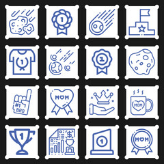 16 pack of finest  lineal web icons set