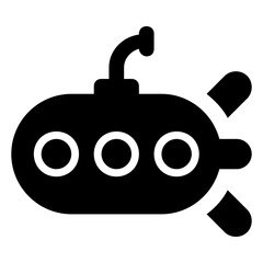 
Glyph design icon of submarine
