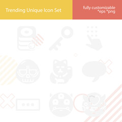 Fototapeta premium Simple set of fate related filled icons.