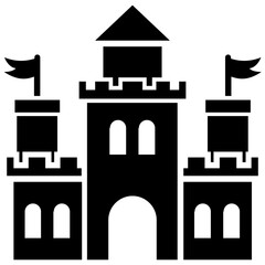 Fototapeta premium A european castle with the modern architecture 