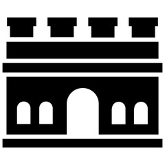 
A tower castle of medieval times for safety of royal residence 
