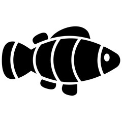 
Fish solid icon, glyph design 
