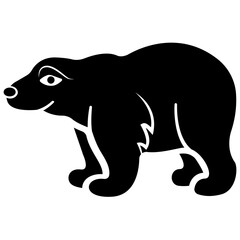 
Wild animal bear solid icon 
