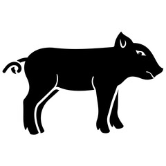 
Wolf, wild animal in the zoo icon 
