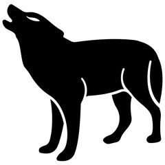 
Wolf, wild animal in the zoo icon 
