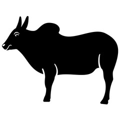 
Bull solid icon design 
