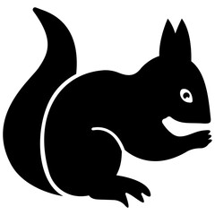 
Squirrel animal solid icon 

