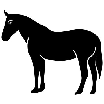 
Solid icon of a horse, animal 
