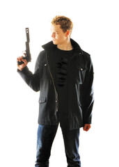 Man with gun