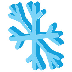 Obraz premium A symbol of snowflake for winter weather 