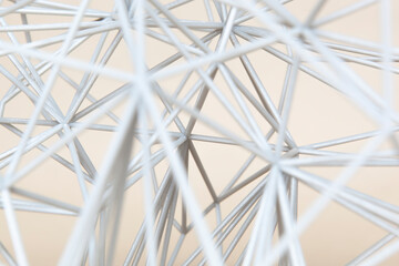 Abstract structure 3D printed. Networked 3D structure.
Abstrakte Struktur 3D gedruckt.
Vernetzte 3D...