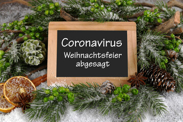 Coronavirus
Weihnachtsfeier abgesagt
