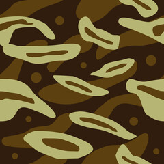 abstract camouflage seamless pattern with light brown background
