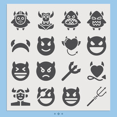 Simple set of wears related filled icons.