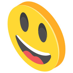 
Emoji isometric design for expression of feelings
