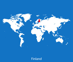 Fototapeta na wymiar map of Finland