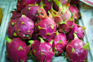 Dragon fruit on the market in Thailand
